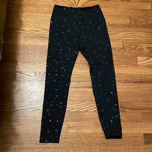 Holographic star leggings, Beyond Yoga, Small